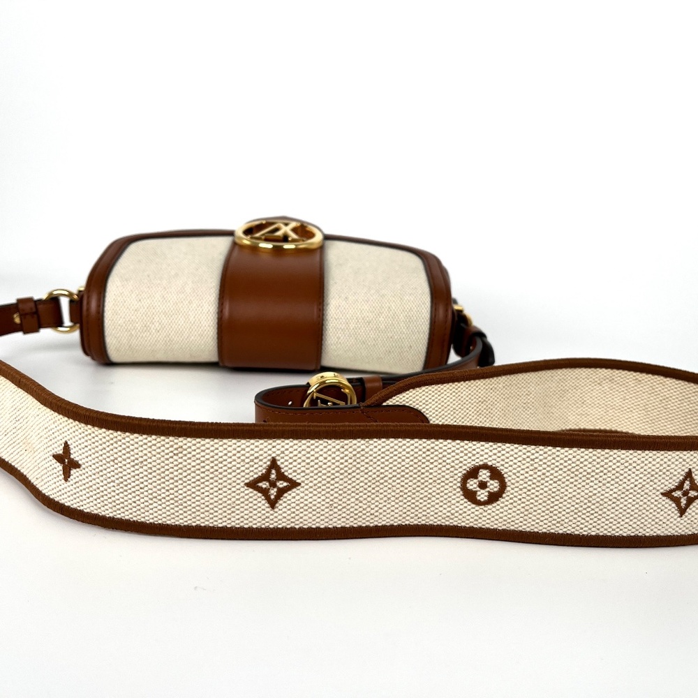 SOLD LOUIS VUITTON LV Post 9 Soft MM Brown Tan Canvas Crossbody Shoulder Bag - Picture 6 of 14
